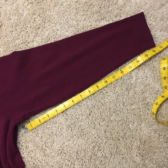 Merlot Red Cross Tie V-Neck Knit Sweater Top - Picture 14 of 14